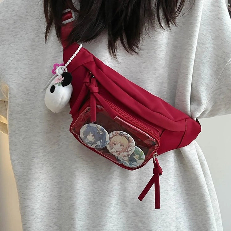 Women's Classic Style Streetwear Solid Color Nylon Waist Bags