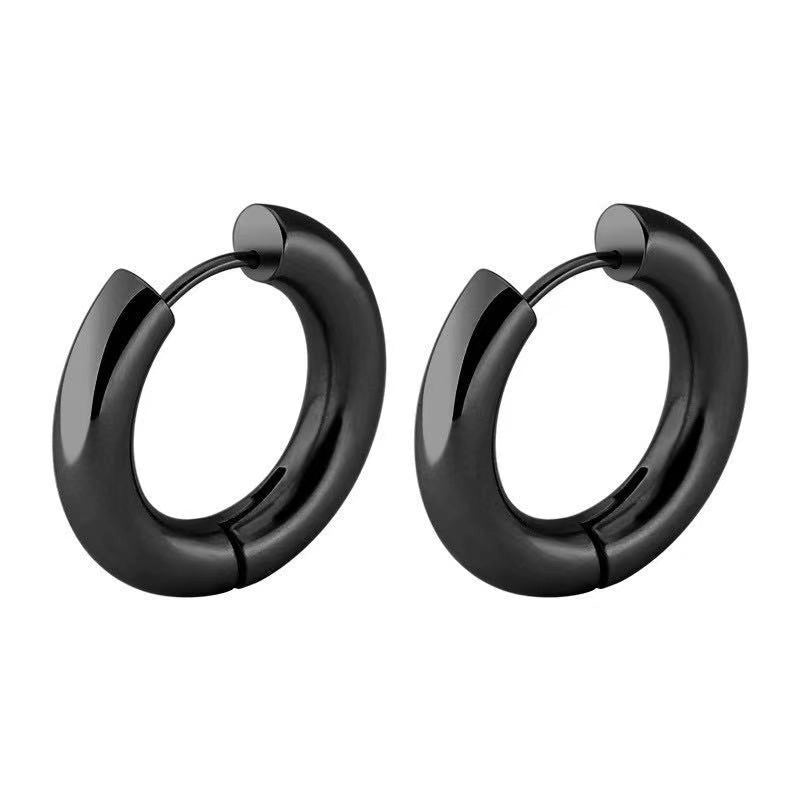 1 Piece Fashion Solid Color Plating 201 Stainless Steel 18K Gold Plated Earrings