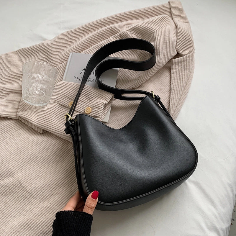Women's Medium Pu Leather Solid Color Basic Classic Style Zipper Tote Bag