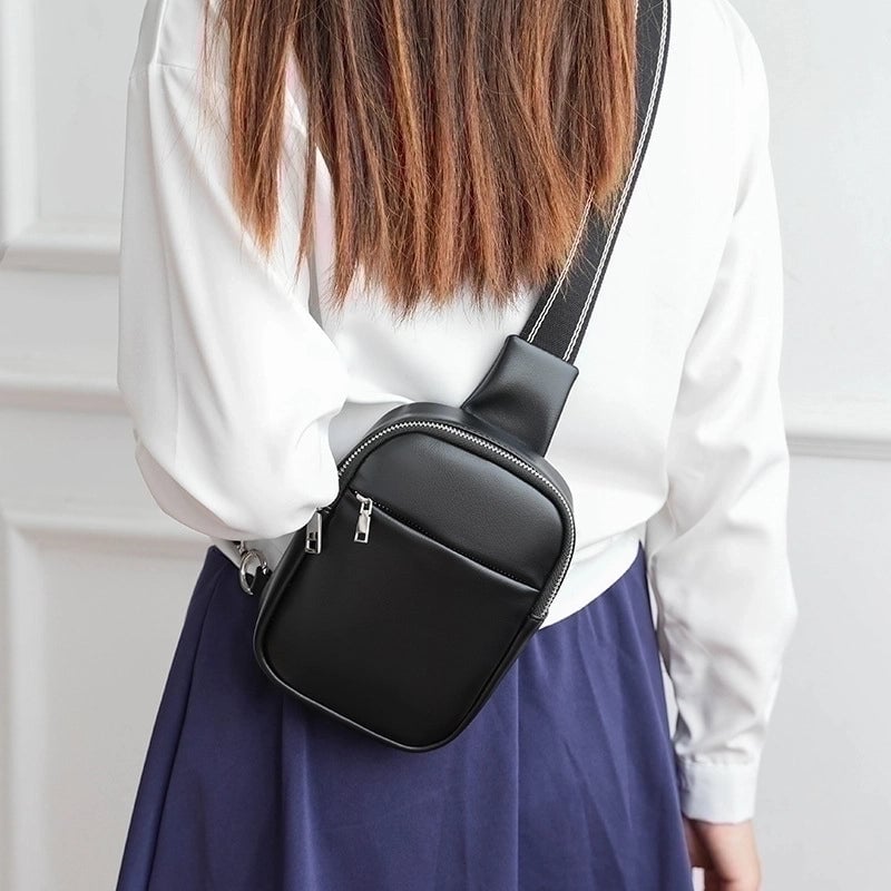 Women's Streetwear Solid Color Pu Leather Waist Bags