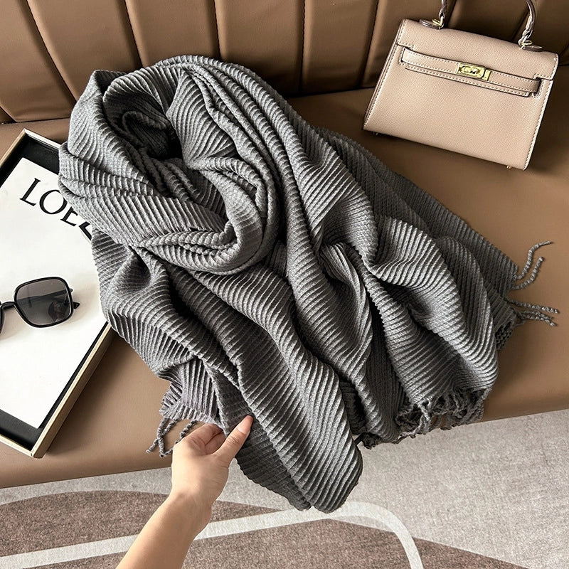 Women's Basic Solid Color Polyester Scarf