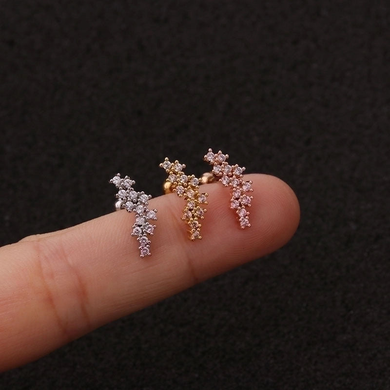 Ear Cartilage Rings & Studs Exaggerated Flower 316L Stainless Steel  Copper