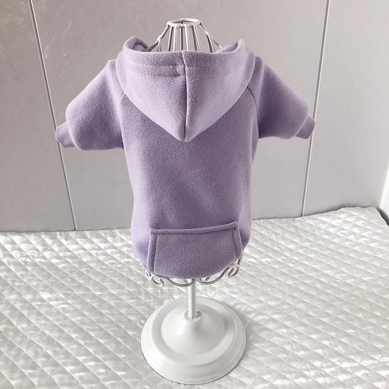 British Style Cotton Solid Color Pet Clothing