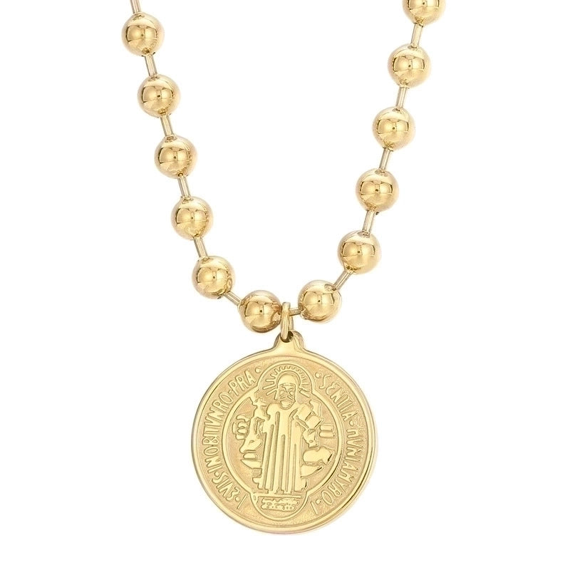Stainless Steel Titanium Steel 18K Gold Plated Minimalist Plating Human Round Bracelets Necklace
