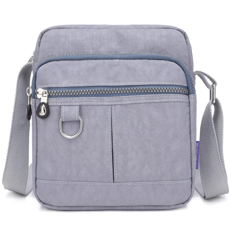 Women's Medium Nylon Solid Color Classic Style Square Zipper Shoulder Bag