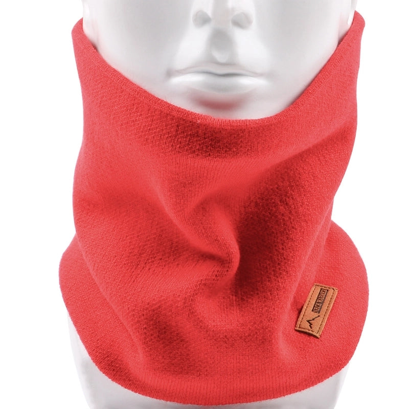 Autumn And Winter Single Circle Collar Men's And Women's Solid Color Fleece-lined Knitted Scarf Fashion Fake Turtleneck Warm Pullover Scarf