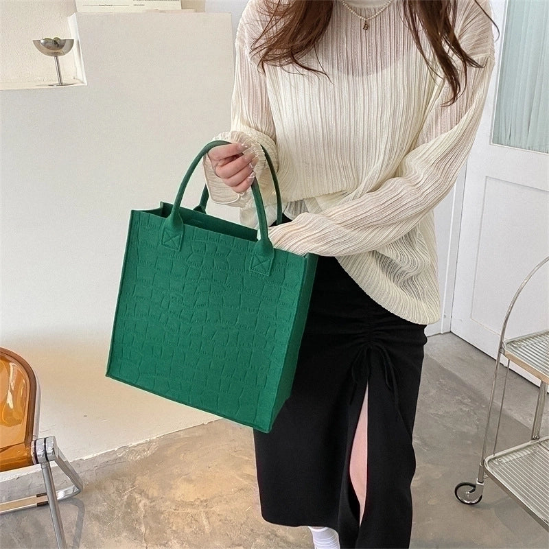 Women's Large Spring&summer Felt Vintage Style Handbag