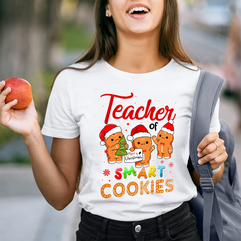 Teacher Of Smart Cookies Christmas T-Shirt