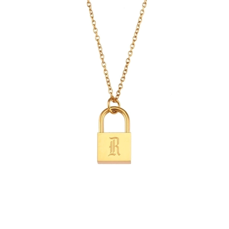 Fashion Letter 304 Stainless Steel 18K Gold Plated Plating Necklace