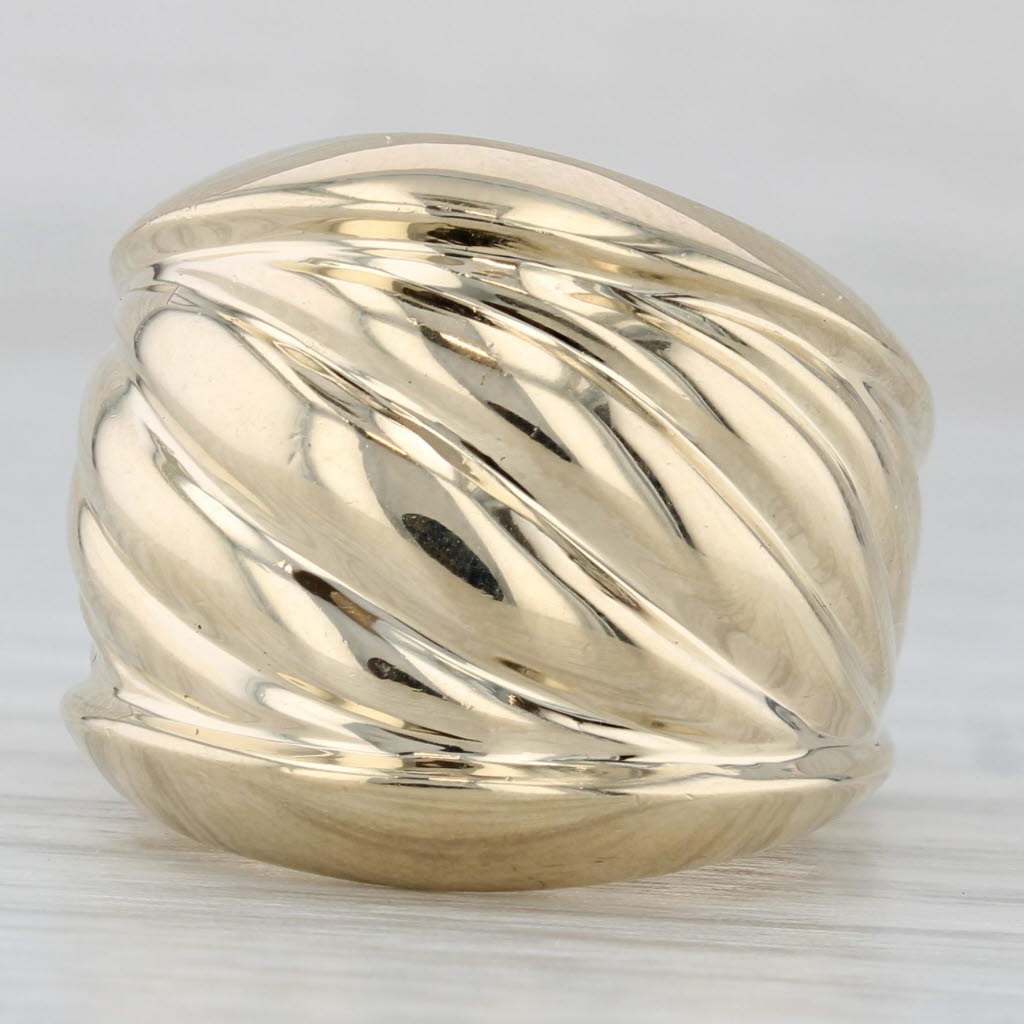 Rigoberto Scalloped Statement Ring 14k Yellow Gold Size 6.5