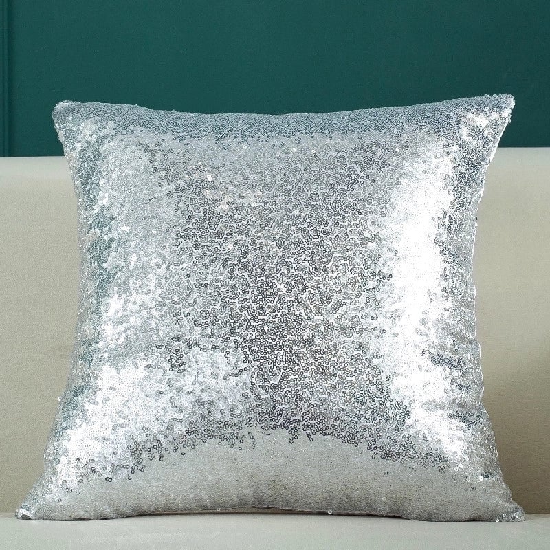 Classical Retro Solid Color Sequin Pillow Cases