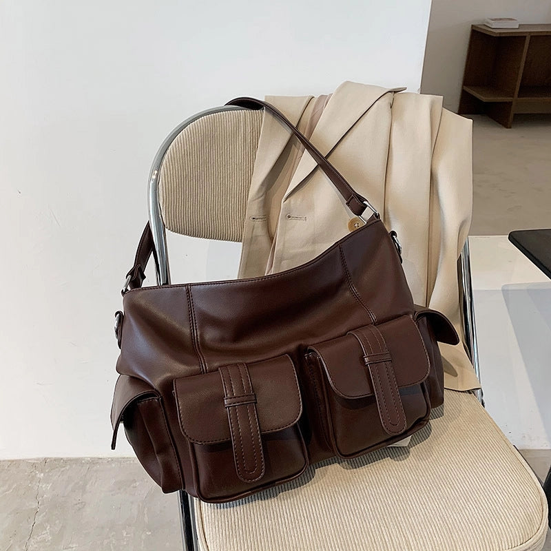 Women's Small All Seasons Pu Leather Solid Color Streetwear Square Zipper Square Bag