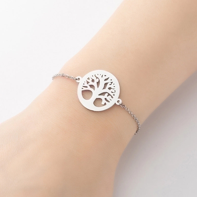 Fashion Leaf Star 201 Stainless Steel 18K Gold Plated Bracelets In Bulk