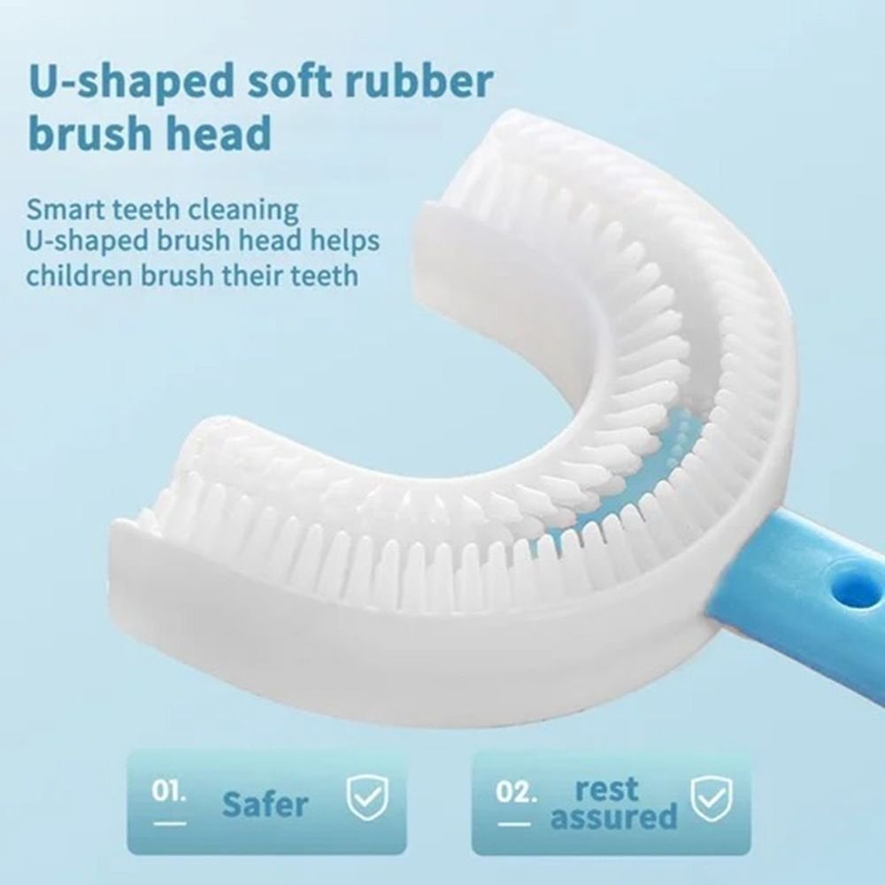 (🌈2022 Summer Hot Sale - Special Offer Now) All Rounded Children U-Shape Toothbrush