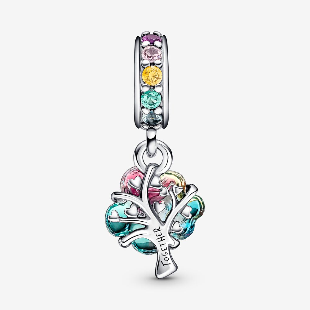 Togetherness Tree Murano Glass Pandora Dangle Charm