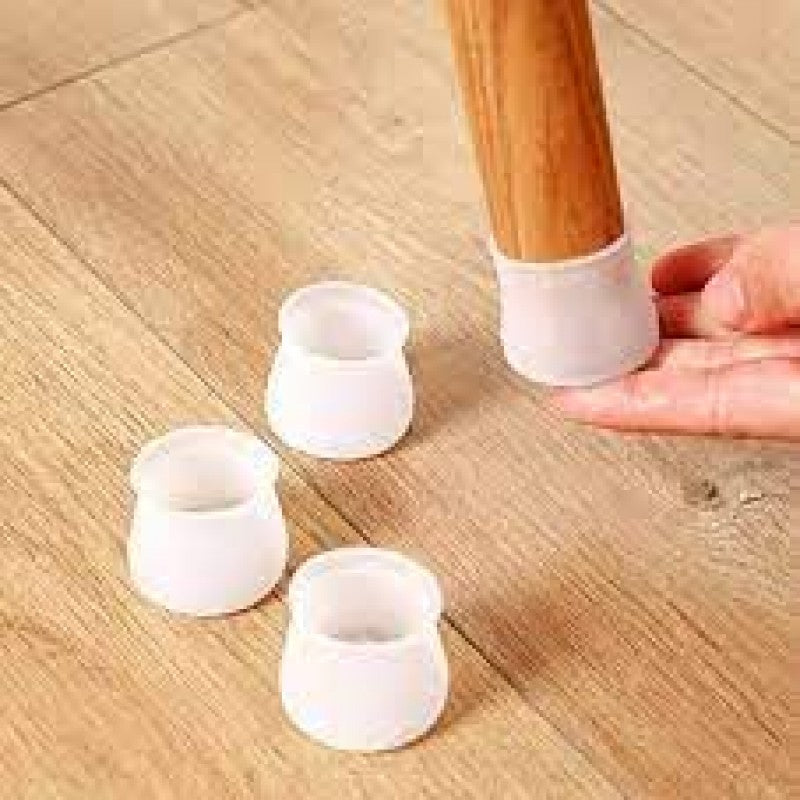 Silicone Chair Leg Cap - Furniture Table Feet Cover Bottom Pad - Rubber Floor Protector - Anti-Slip Sturdy Slider Glide