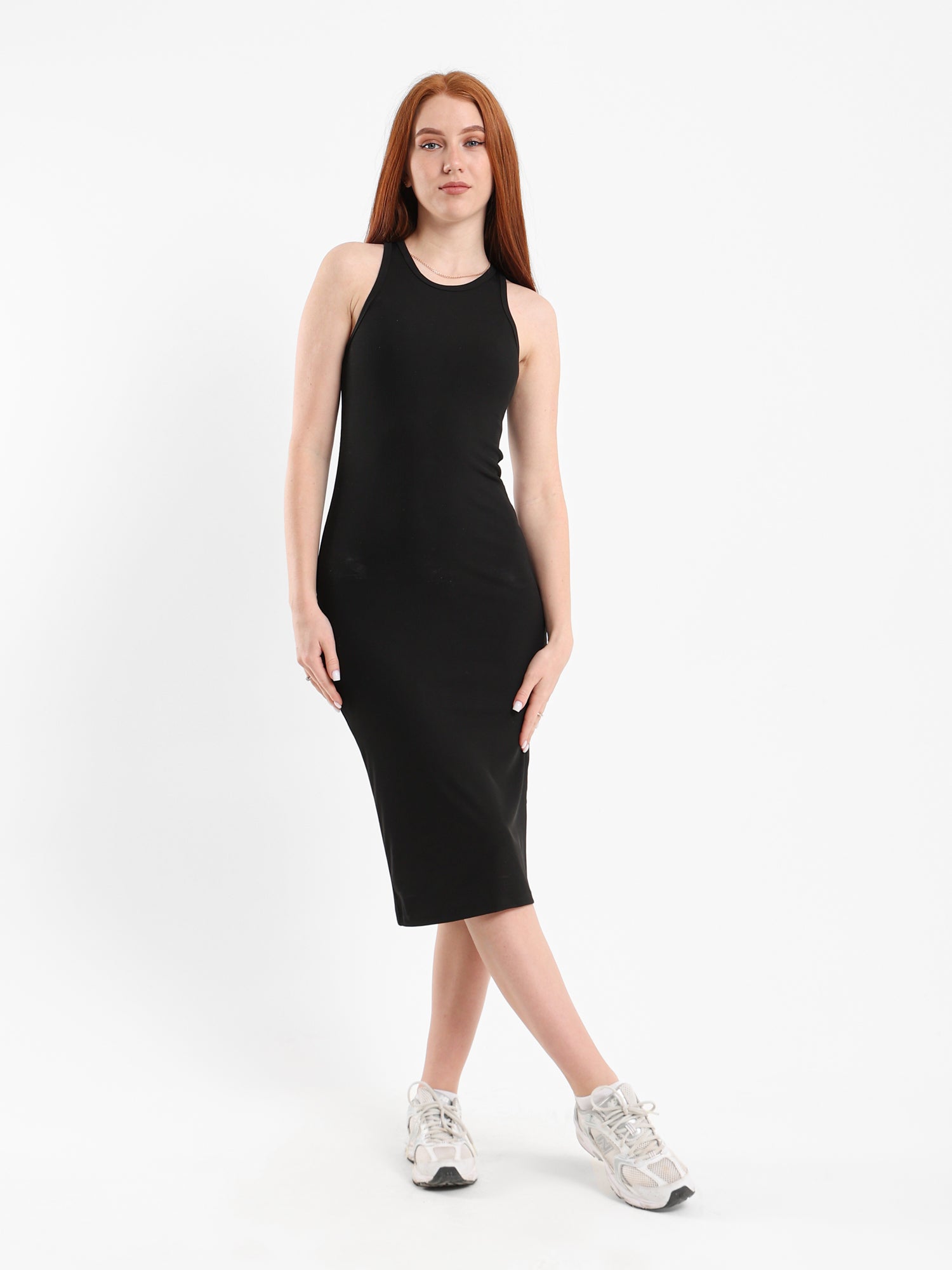 Ribbed Halter Midi Dress