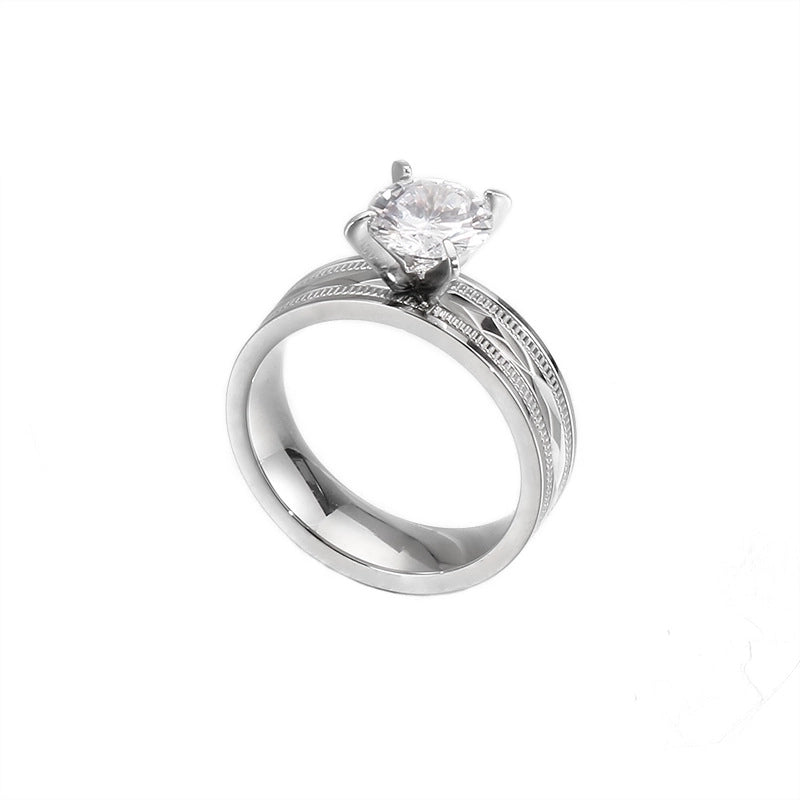 Geometric Titanium Steel 18K Gold Plated Plating