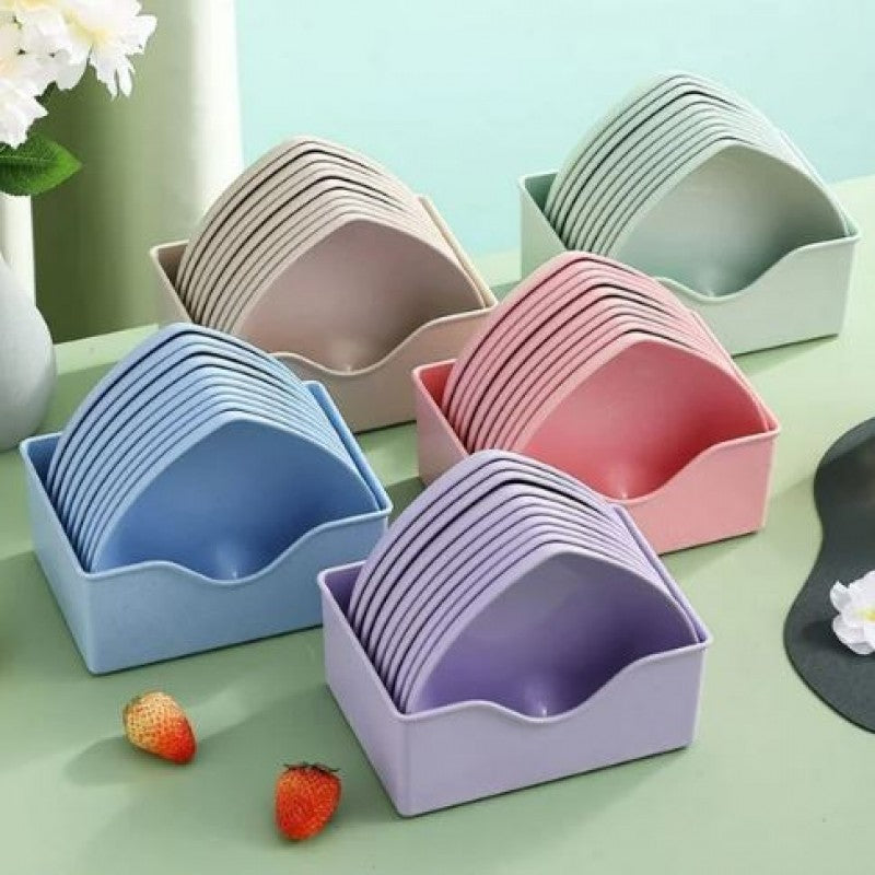 8Pcs Heart Shaped Spit Bone Dish Plates