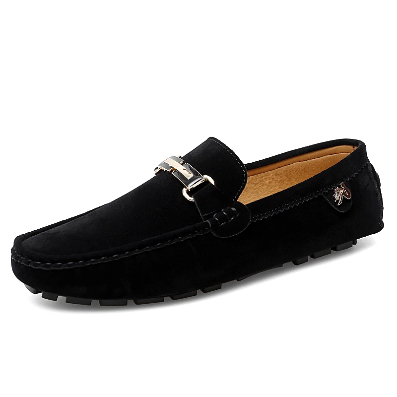 Cricsblue ugg Red Loafers Men Handmade Leather Shoes Black Casual Driving Flats Slip-On Moccasins Boat Shoes Plus Size Frosted highend shoes