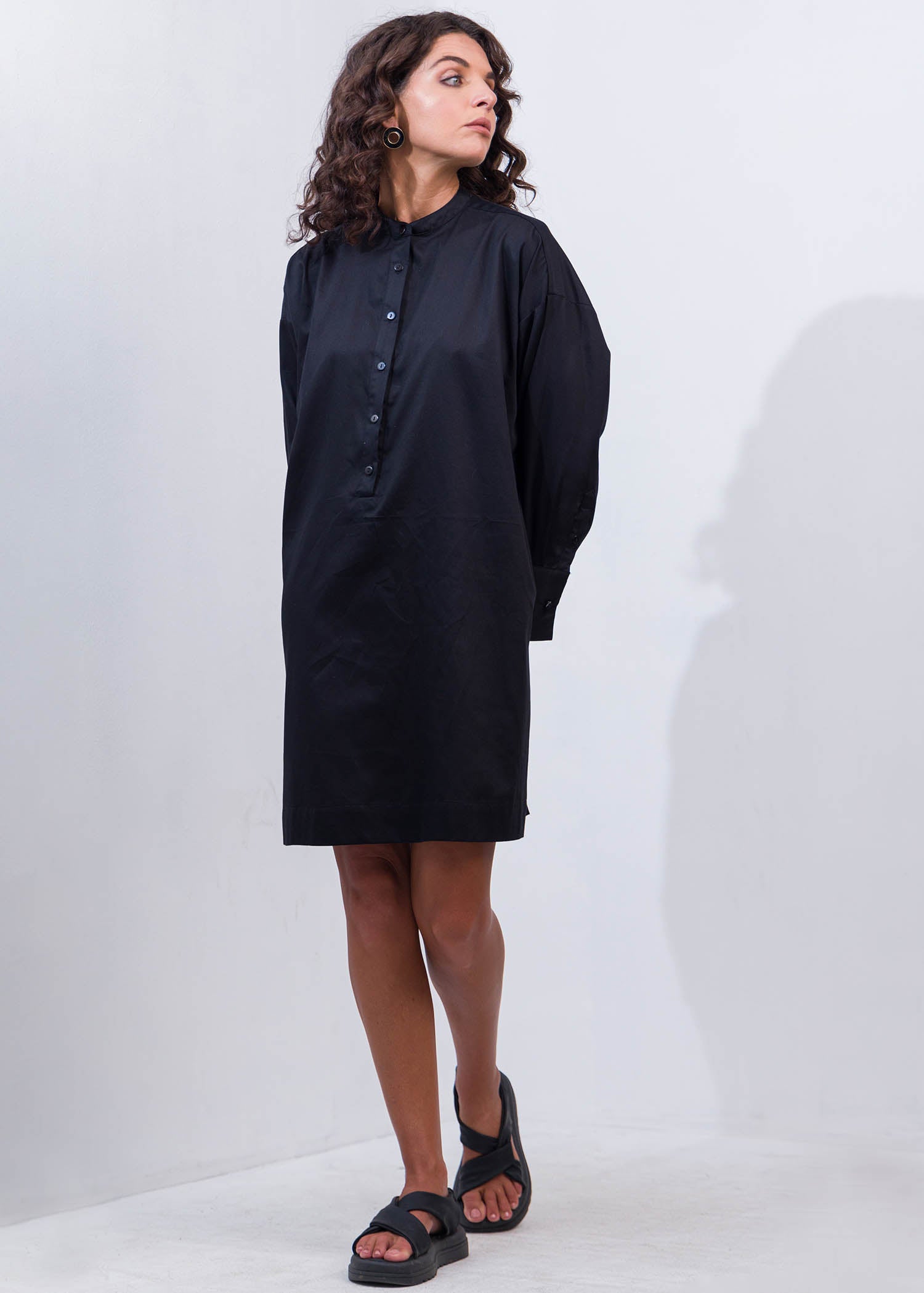 Short Dress With Short Placket