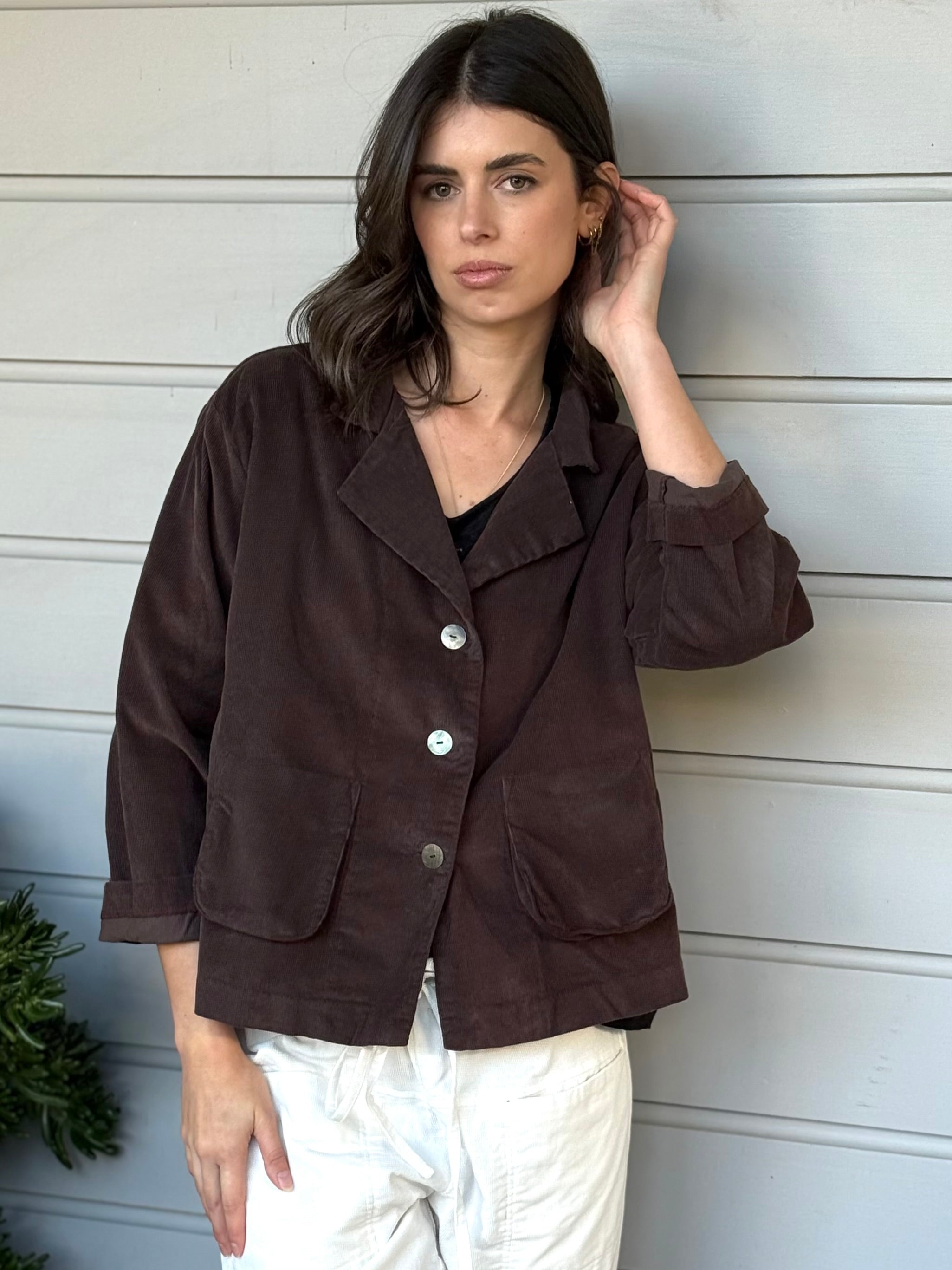 brooke jacket-chocolate cord