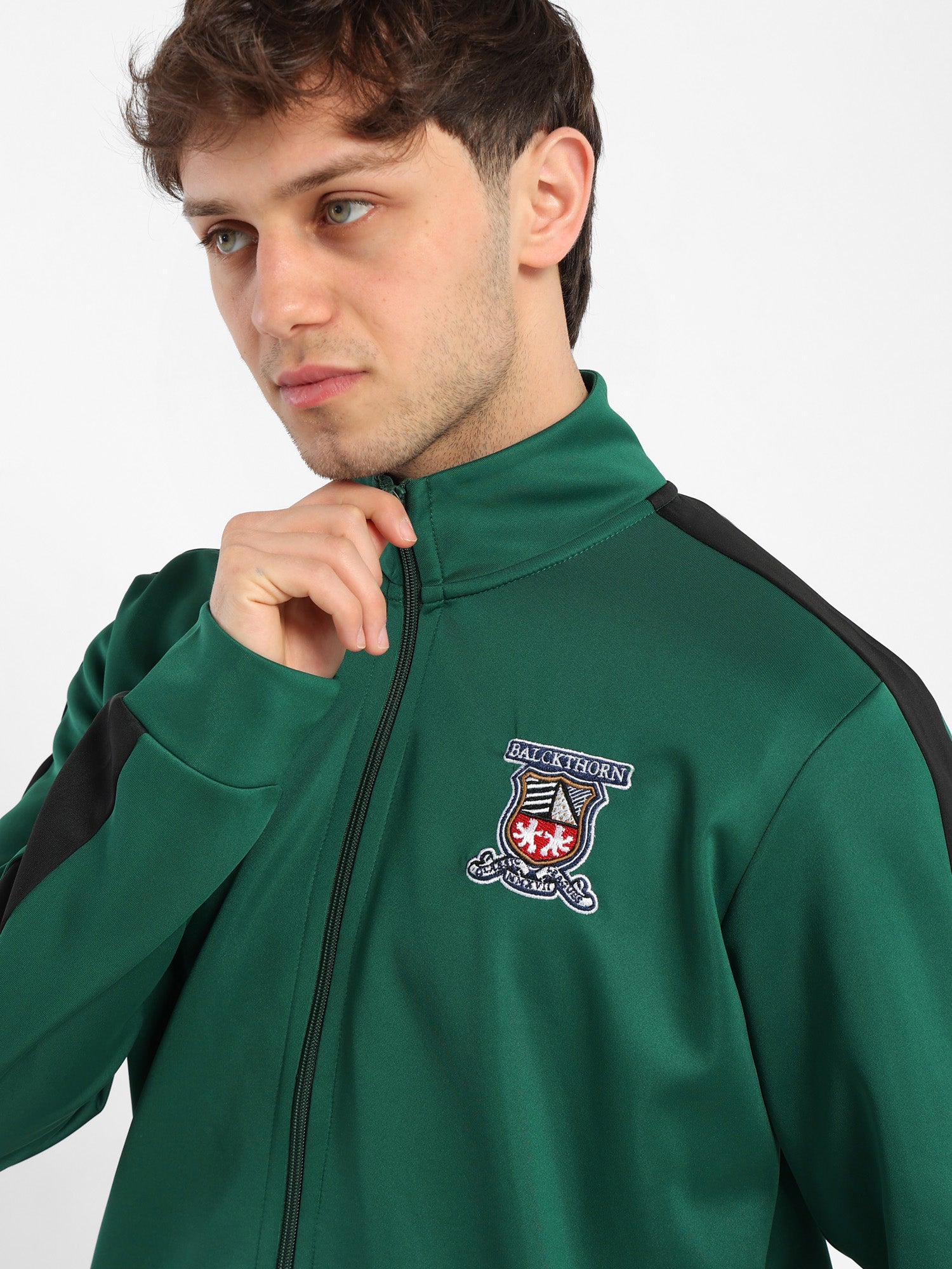 Zip-Up Mock Neck Top