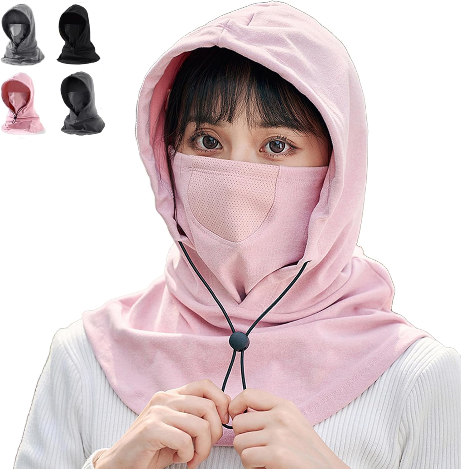 Hooded Face Mask with Neck Warmer for Cycling