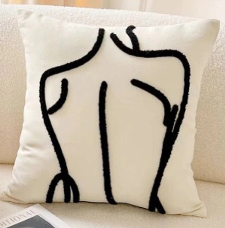 Household Modern Style Lines Polyester Pillow Cases Couch & Sofa Decor