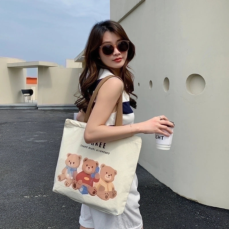 Women's Large Spring&summer Canvas Streetwear Shoulder Bag Canvas Bag