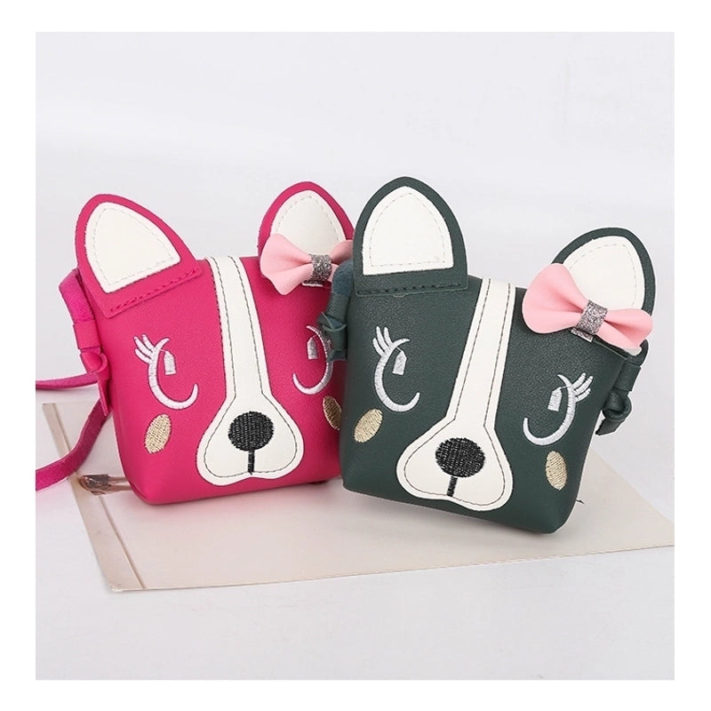 Kid's Small Pu Leather Animal Cute Square Magnetic Buckle Crossbody Bag