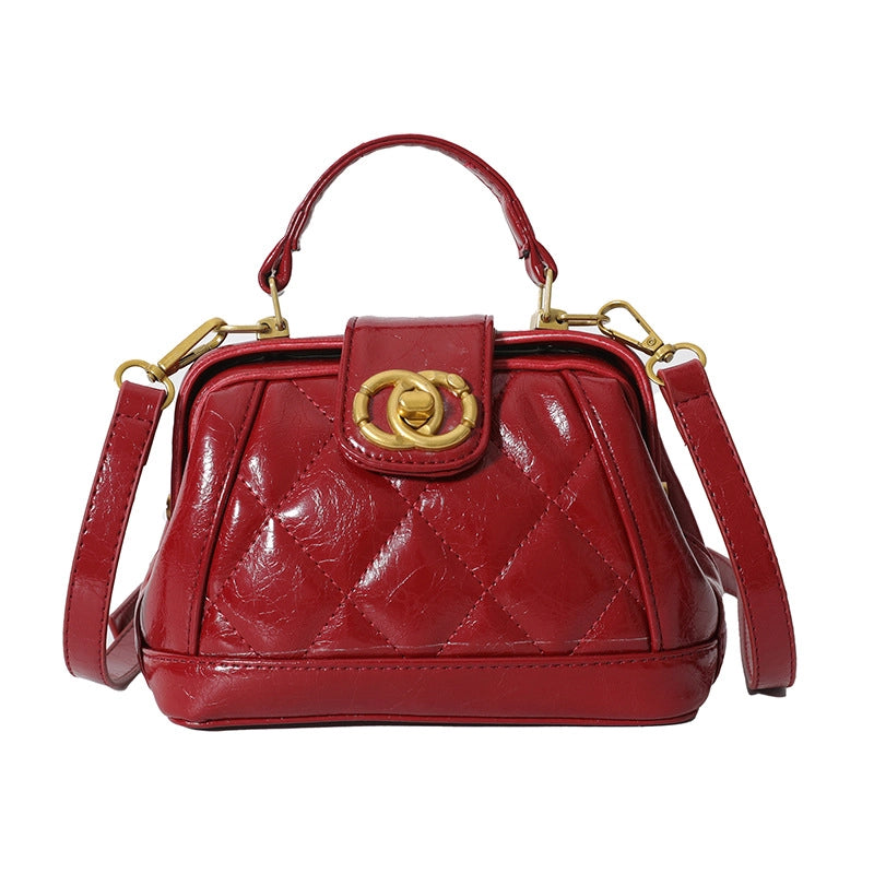 Women's Medium Pu Leather Solid Color Streetwear Square Flip Cover Crossbody Bag
