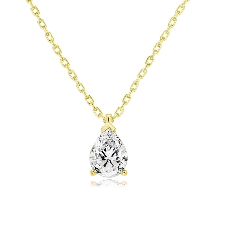 Fashion Heart Shape Copper Inlay Zircon Pendant Necklace 1 Piece