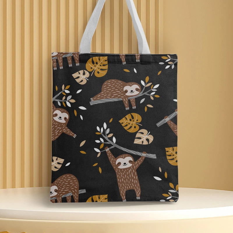 Women's Medium Canvas Animal Basic Classic Style Square Open Canvas Bag
