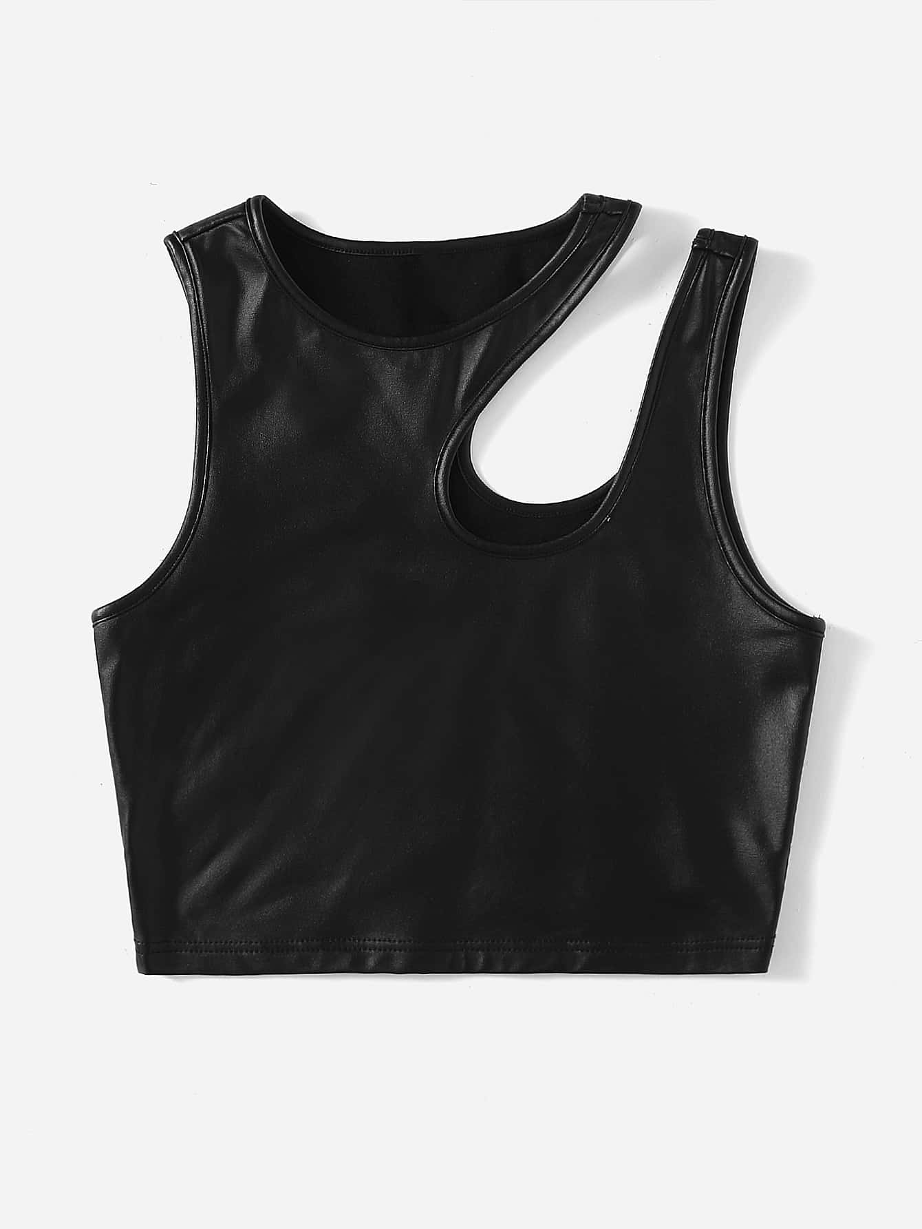 Cut Out Crop Tank Top 2