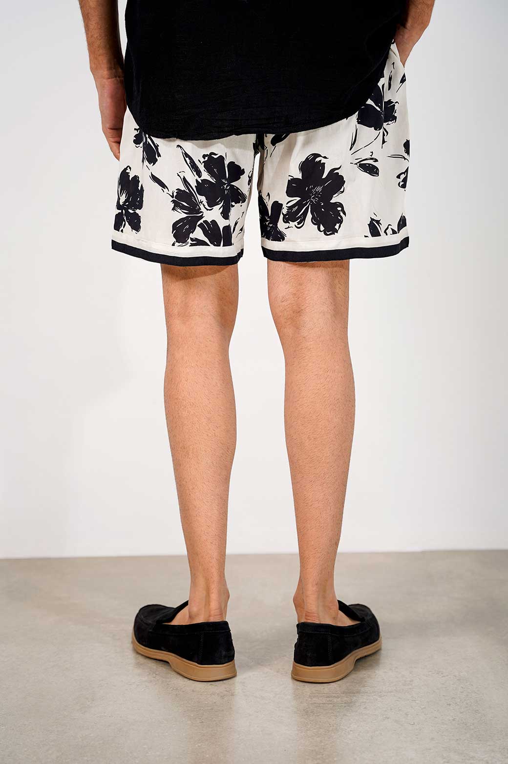 PRINTED DRAWSTRING SHORTS