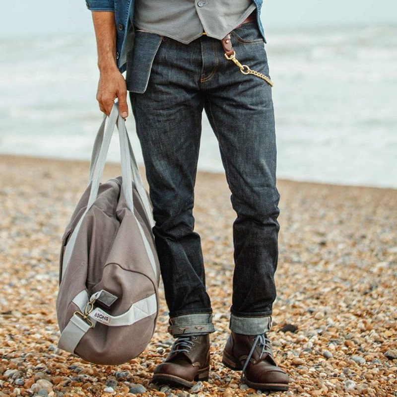 Retro motorcycle jeans Slim Straight Denim