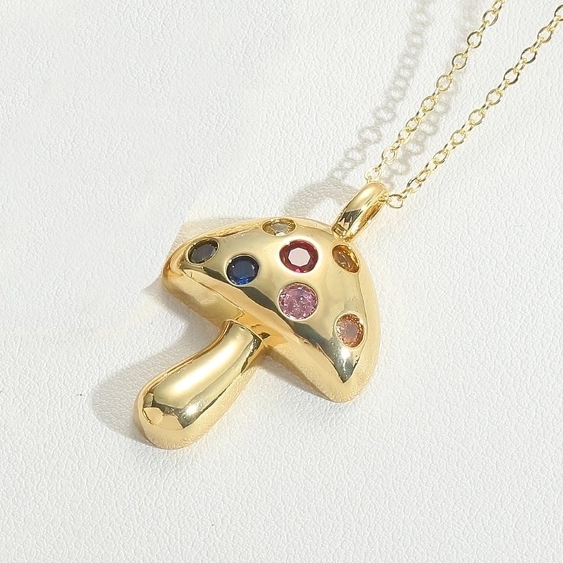 Copper 14K Gold Plated Vintage Style Minimalist Plating Inlay Butterfly Zircon Pendant Necklace