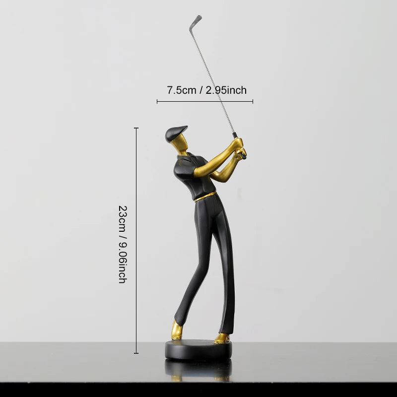Abstract Golfer Sculptures
