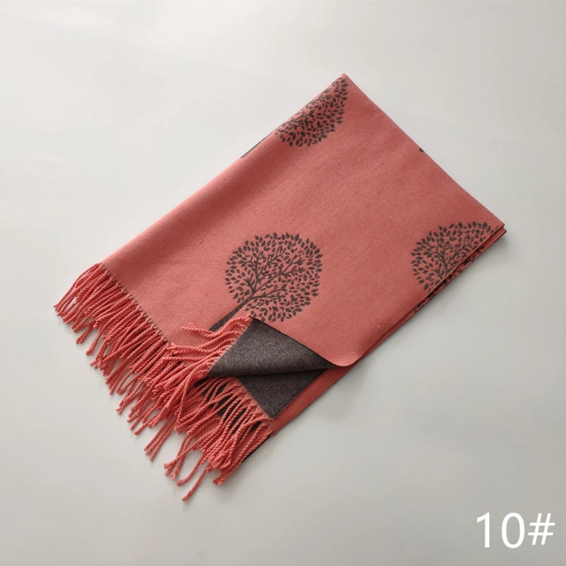 Women's Cute Sweet Printing Imitation Cashmere Polyester Scarf