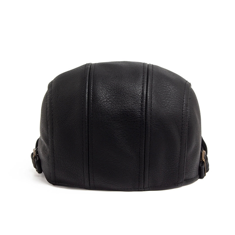 Men's Retro Solid Color Flat Eaves Beret Hat