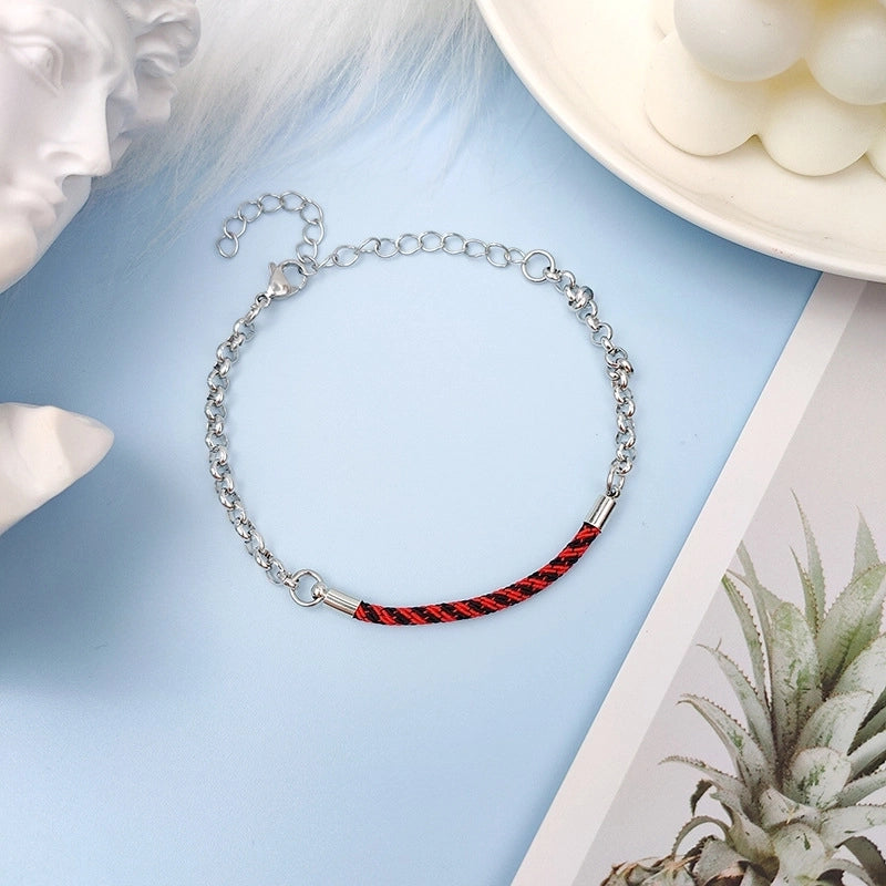 Minimalist Geometric Titanium Steel No Inlaid Stainless Steel Bracelets In Bulk
