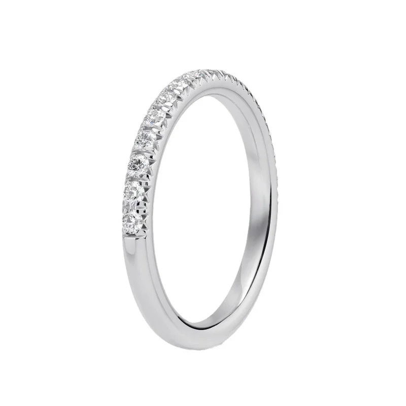 Trendy Design  Moissanite Eternity Ring 925 Sterling Silver Moissanite Ring for Women