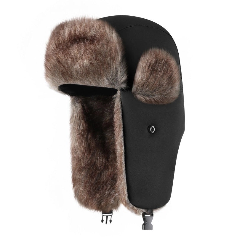 New Korean Style Outdoor Waterproof Cloth Lei Feng Cap Provides Lei Feng Cap Men's Ear Protection Cap Winter Warm Ear Protection Cap