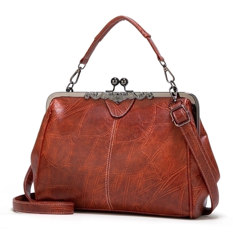 Women's Medium Pu Leather Solid Color Fashion Dumpling Shape Buckle Crossbody Bag