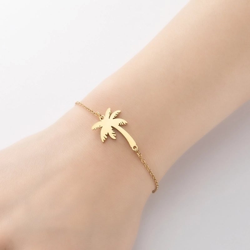Fashion Leaf Star 201 Stainless Steel 18K Gold Plated Bracelets In Bulk