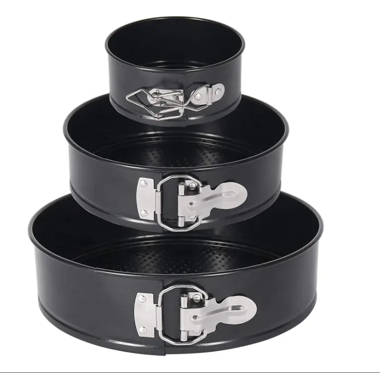 3-Piece Non-Stick Cake Tin Set (22cm. 24cm. 26cm) . Round Bakeware Cake Pan