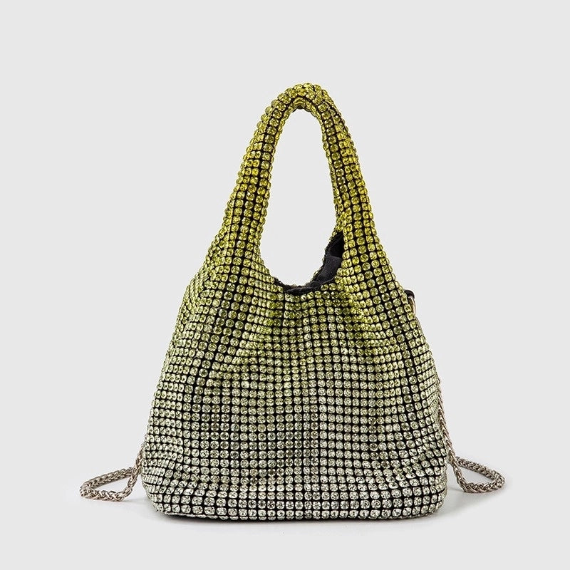 Women's Medium Arylic Gradient Color Solid Color Streetwear Bucket Magnetic Buckle Handbag Crossbody Bag