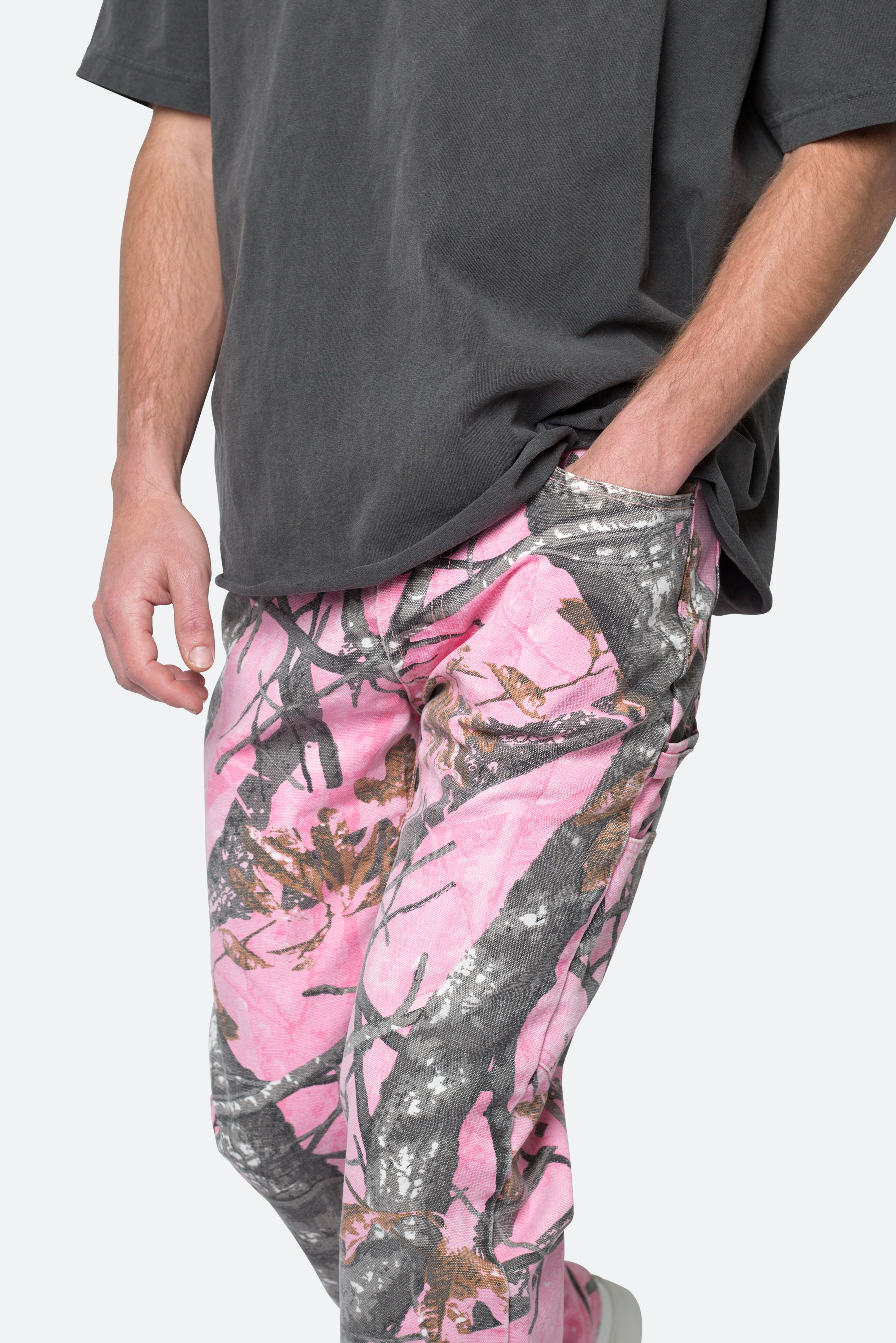 V603 Camo Carpenter Pants - Pink