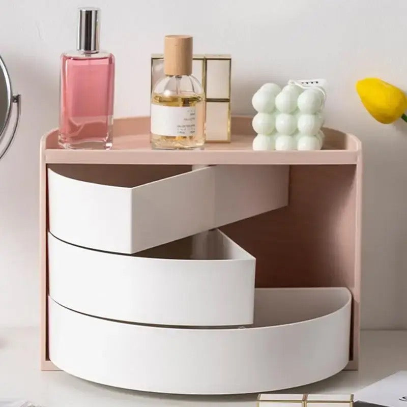 3 LAYERS SEMICIRCLE COSMETIC ORGANIZER